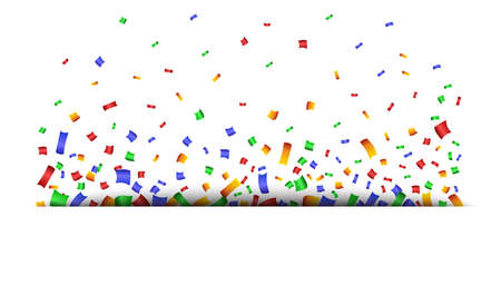 Colorful celebration background with confetti. Vector Illustration.のイラスト素材
