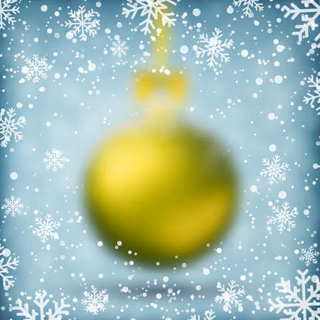Blurred Christmas Ball. Xmas Decorations. Holiday Design for New Year Greeting Cards, Posters and Flyers. Vector.のイラスト素材