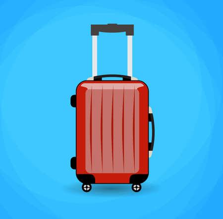 Travel bag vector illustration. Travel bag isolated on background. Travel bag symbol. Travel bag. Travel bag for traveling. Travel bag vector. Summer time, vacation, travelのイラスト素材