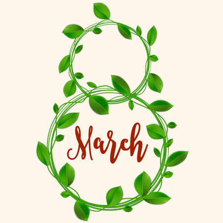 Congratulation or greeting card for womens day. Happy womens day card design. The international womens day. 8 March. Greeting background. vector illustration.のイラスト素材
