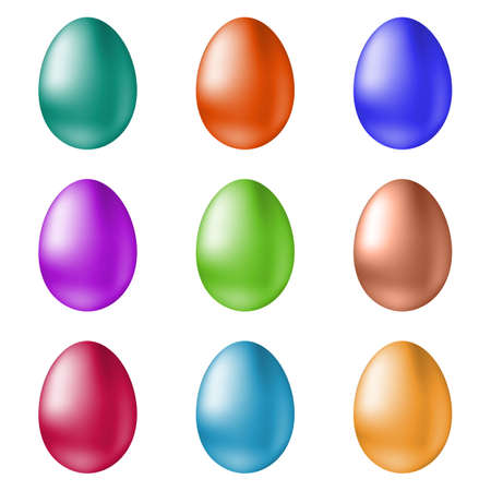 Easter eggs vector icons . Easter eggs isolated vector. Easter eggs for Easter holidays design.  Easter eggs isolated on white background. Easter eggsのイラスト素材