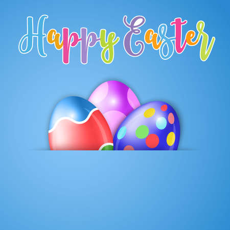 Happy Easter card with egg. vector illustrationのイラスト素材