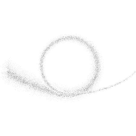 Vector silver glitter circle abstract background, silver sparkles on white background,  silver glitter card design. vector illustration vip  design template.のイラスト素材