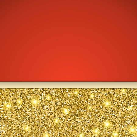 Invitation decorative card template gold shiny glitter. gold background for flyer, poster, banner, web, header. Vector illustration.のイラスト素材