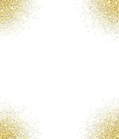 Template for banner, flyer, save the date, birthday party or other invitation with gold background. Gold glitter card design. vector illustration  design template.のイラスト素材