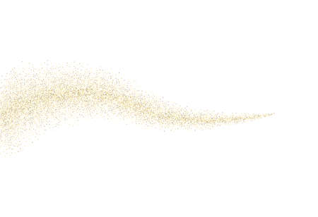 Vector gold glitter wave abstract background, golden sparkles on white background, Gold glitter card design. vector illustration vip design template.のイラスト素材
