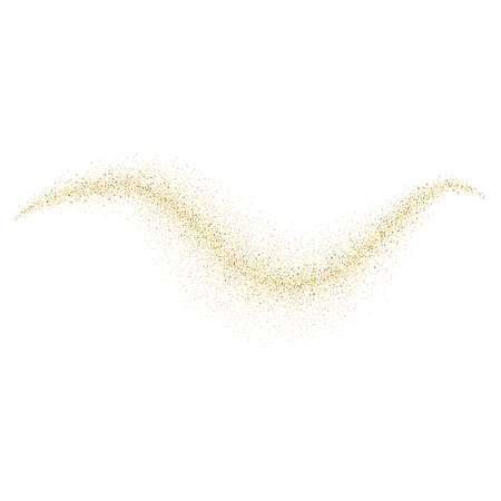 Vector gold glitter wave abstract background, golden sparkles on white background, Gold glitter card design. vector illustration vip design template.のイラスト素材
