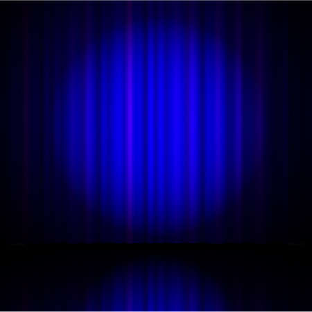 blue curtain from the theatre with a spotlightのイラスト素材
