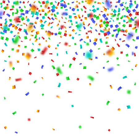 Colorful celebration background with confetti. Christmas Birthday Anniversary Party Concept.のイラスト素材