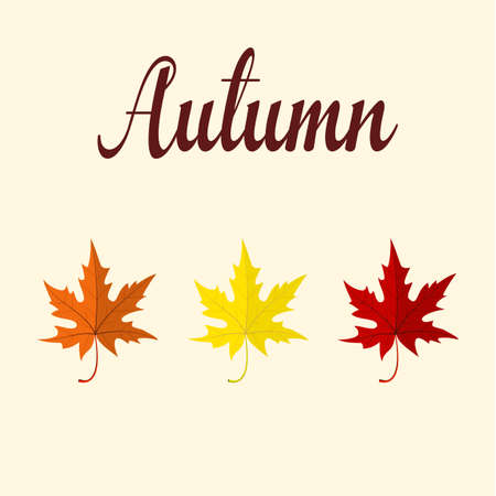 Autumn background with colorful leaves. Autumn card template, banner advertising vector illustrationのイラスト素材