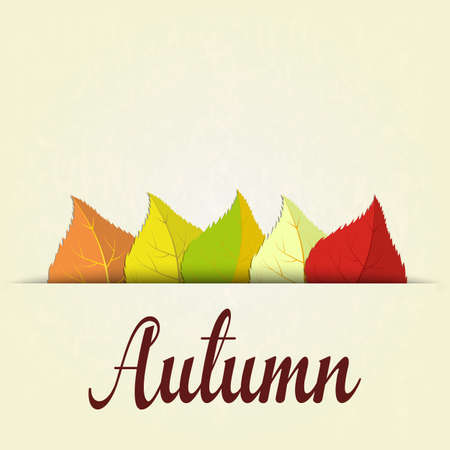 autumn background with red and yellow leaves, vector illustrationのイラスト素材