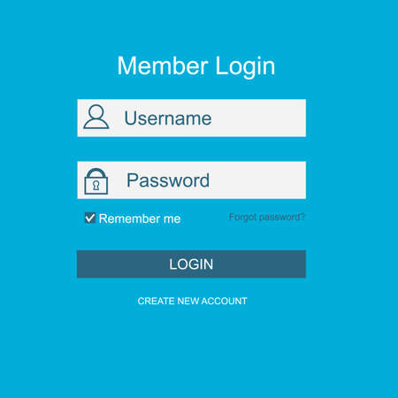 Login form menu with simple line icons. background Website element for your web design. Vector illustration.のイラスト素材