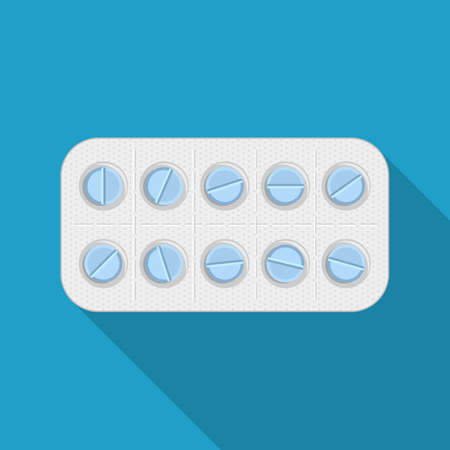 Blister pack of pills.のイラスト素材