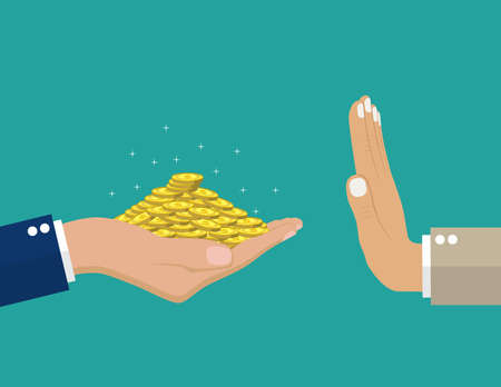 hand giving money to other .のイラスト素材