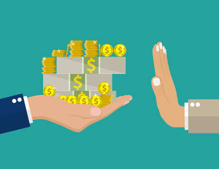 hand giving money to other .のイラスト素材