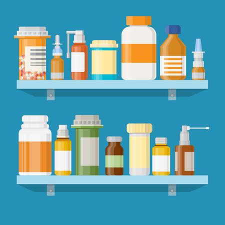Modern interior pharmacy or drugstore.のイラスト素材