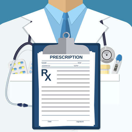 Background of white doctors suitの写真素材