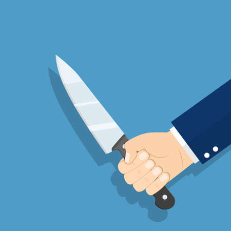 Hand holding knifeのイラスト素材