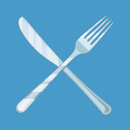Crossed Knife and fork.の写真素材