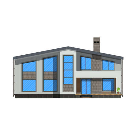 Suburban family house.のイラスト素材
