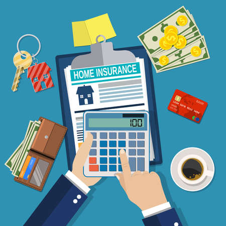 home insurance form conceptのイラスト素材