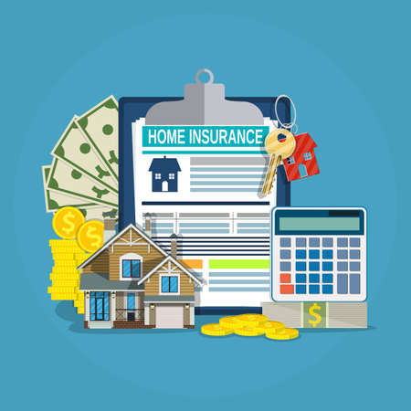 home insurance form conceptのイラスト素材