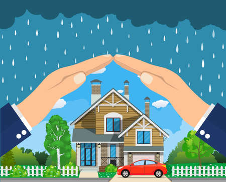 Home insurance concept.のイラスト素材