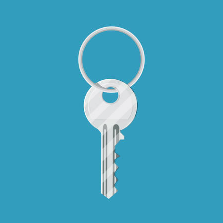 Metal key with ringのイラスト素材