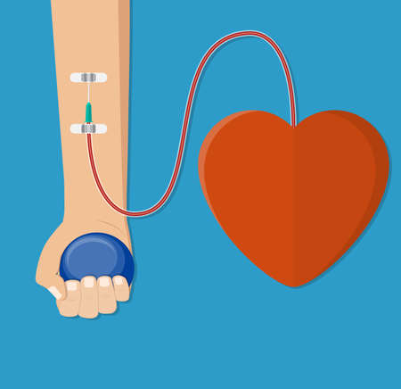 Hand of donor with heart.のイラスト素材