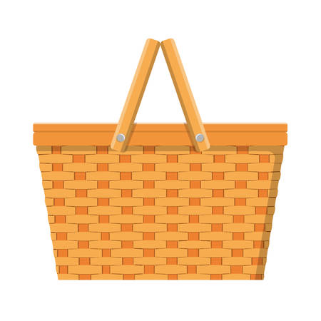 picnic basket isolated iconのイラスト素材