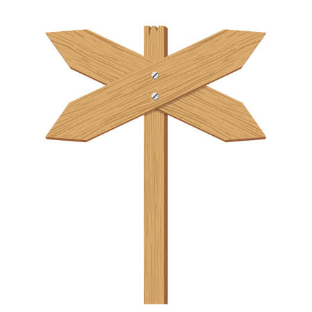 vector wooden signのイラスト素材