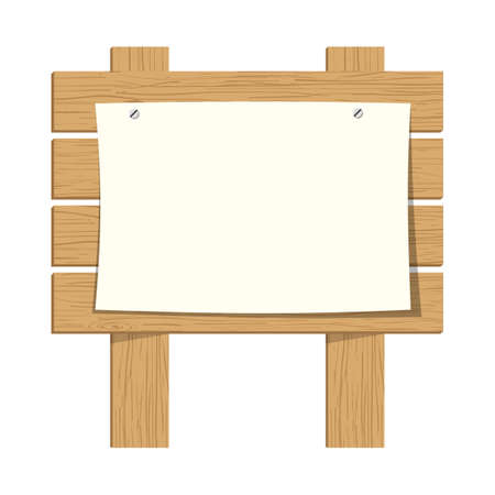 vector wooden signのイラスト素材