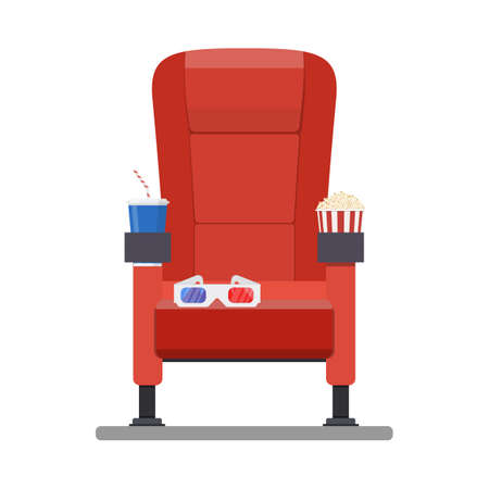 Cinema red comfortable seatのイラスト素材