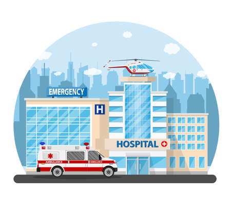 Hospital building, medical icon.のイラスト素材