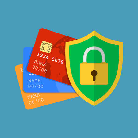 Secure credit card transaction.のイラスト素材