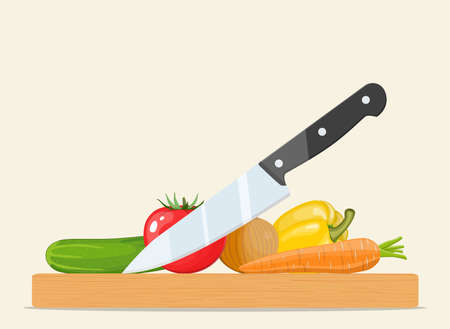 Kitchen design in retro style. vector illustration in flat design