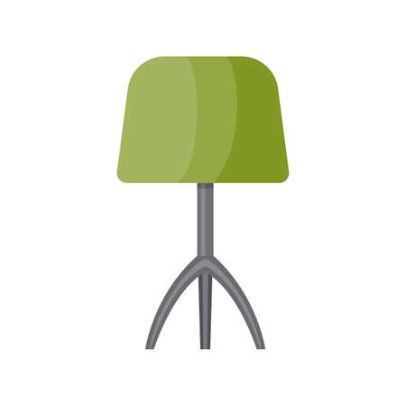 Table lamp icon isolated on white background. Vector illustration in flat styleのイラスト素材