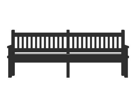Bench icon isolated on white background. Park icon bench. Vector illustration in flat styleのイラスト素材