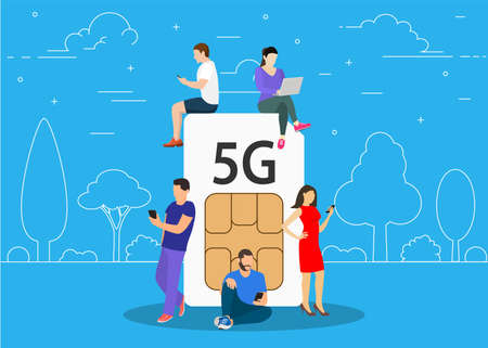 5g technology concept.のイラスト素材
