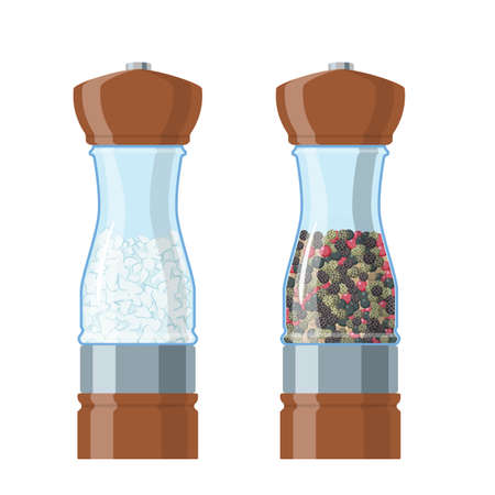 Salt and pepper millsのイラスト素材