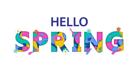 3d abstract paper cut.のイラスト素材