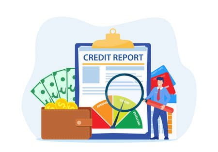 Credit report document concept.のイラスト素材