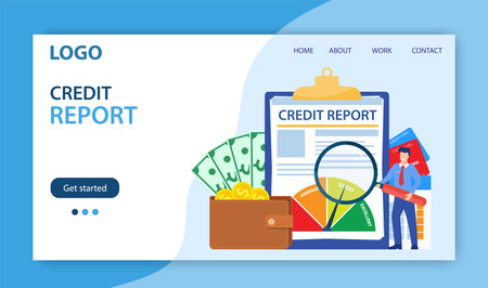 Credit report document concept.のイラスト素材