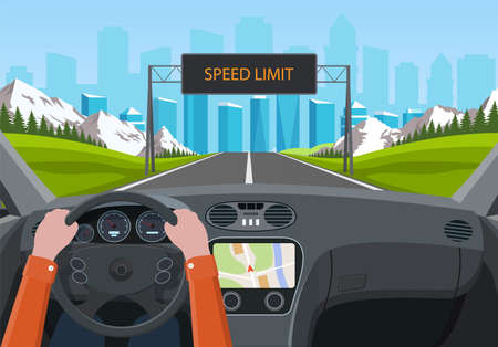 Drive safely concept.