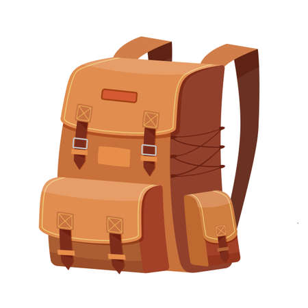 Backpack as Travel and Tourismのイラスト素材