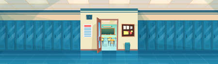 Empty School Corridorのイラスト素材