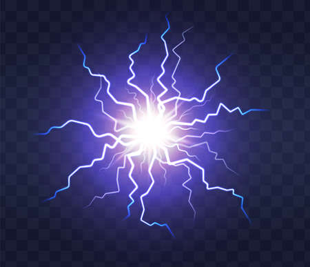 Lightning flash light thunder sparkのイラスト素材