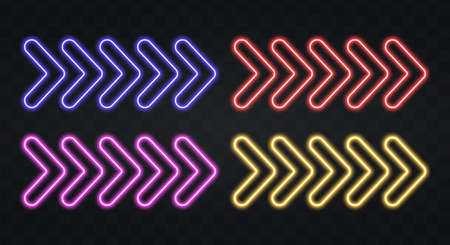 Neon arrow lamp wall sign