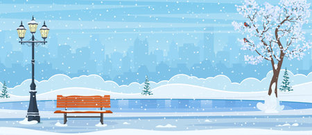 Empty outdoor ice rinkのイラスト素材