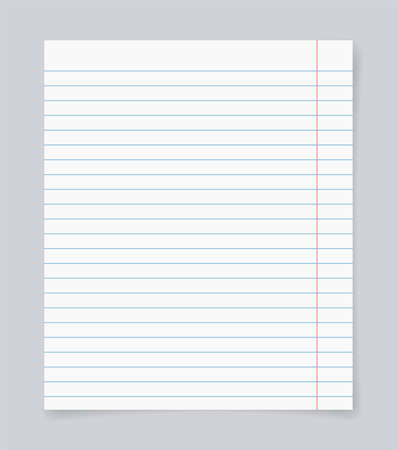 Blank realistic vector horizontal lined notebookのイラスト素材